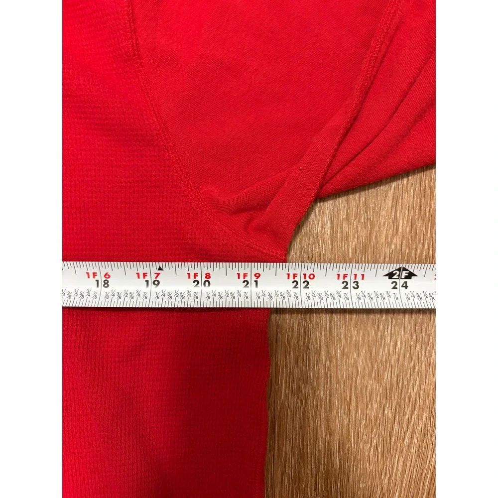 Polo Ralph Lauren Mens XL Red Waffle Knit Thermal Long Sleeve Crewneck Shirt